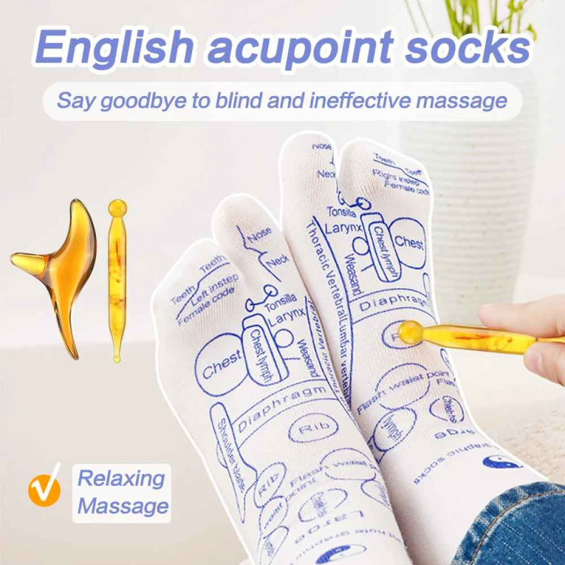Acupressure Socks With Massage Stick