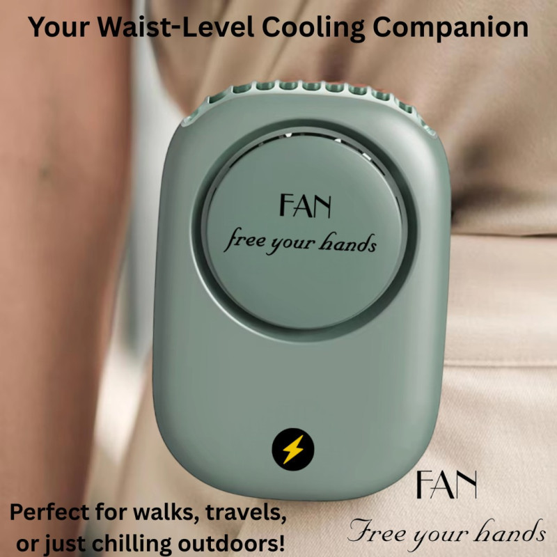 Portable Waist Hanging Fan Mini Neck Fan